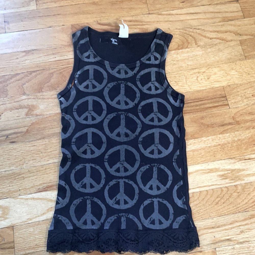 Girls, Black TEASE, size 12 (L), Tank Top